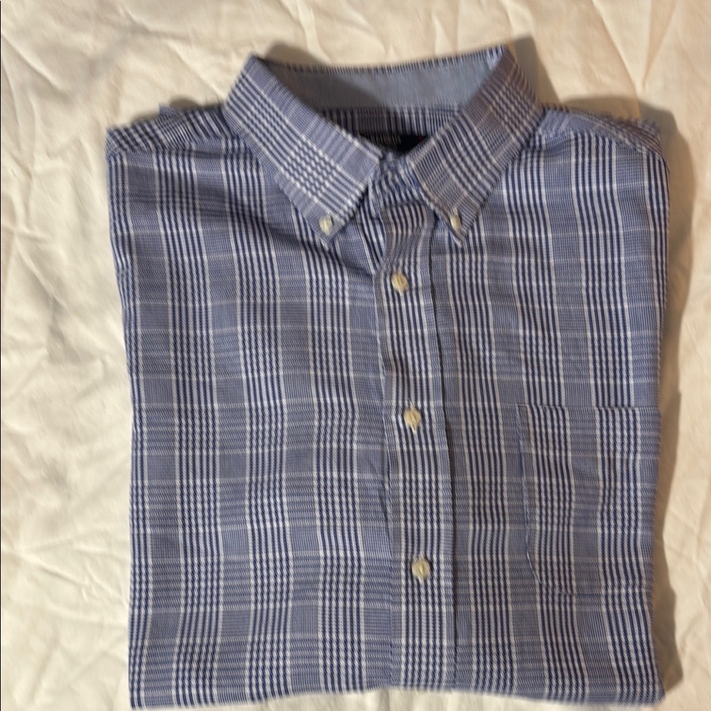 Blue Checkered Daniel Cremieux Men's LS Shirt - XL